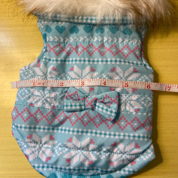 Dog coat with faux fur collar - Picture 8 of 14
